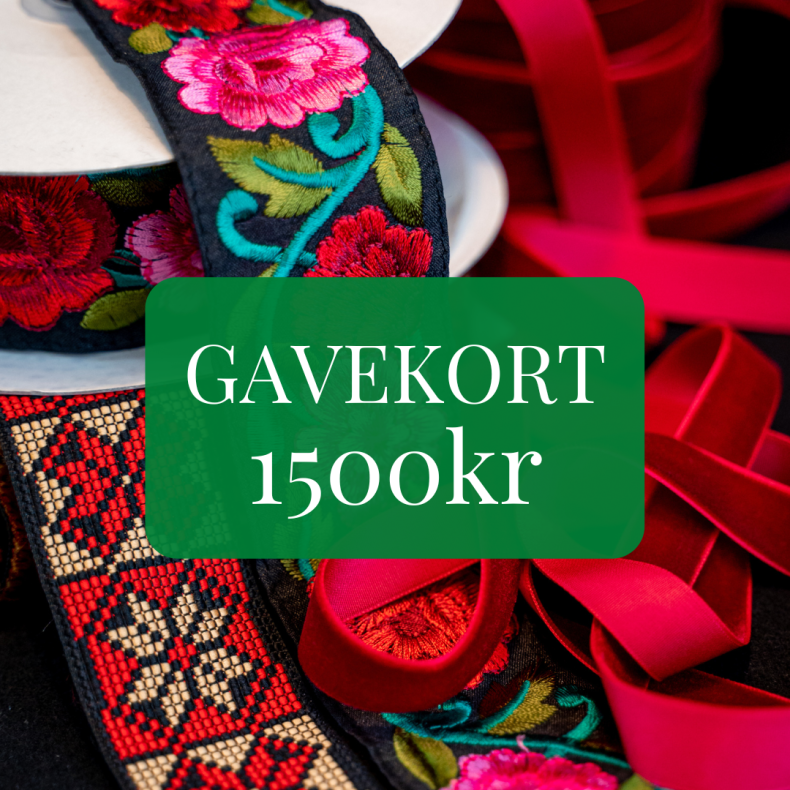 Gavekort 1500kr 