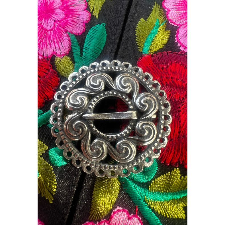 Brosje til bunad og festdrakt - Anne - Oksidert