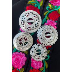 Brosje til bunad og festdrakt - Solveig - Blank