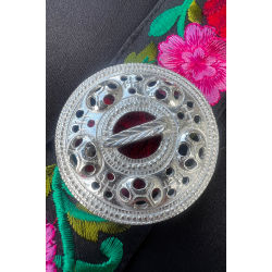 Brosje til bunad og festdrakt - Konstanse - Blank