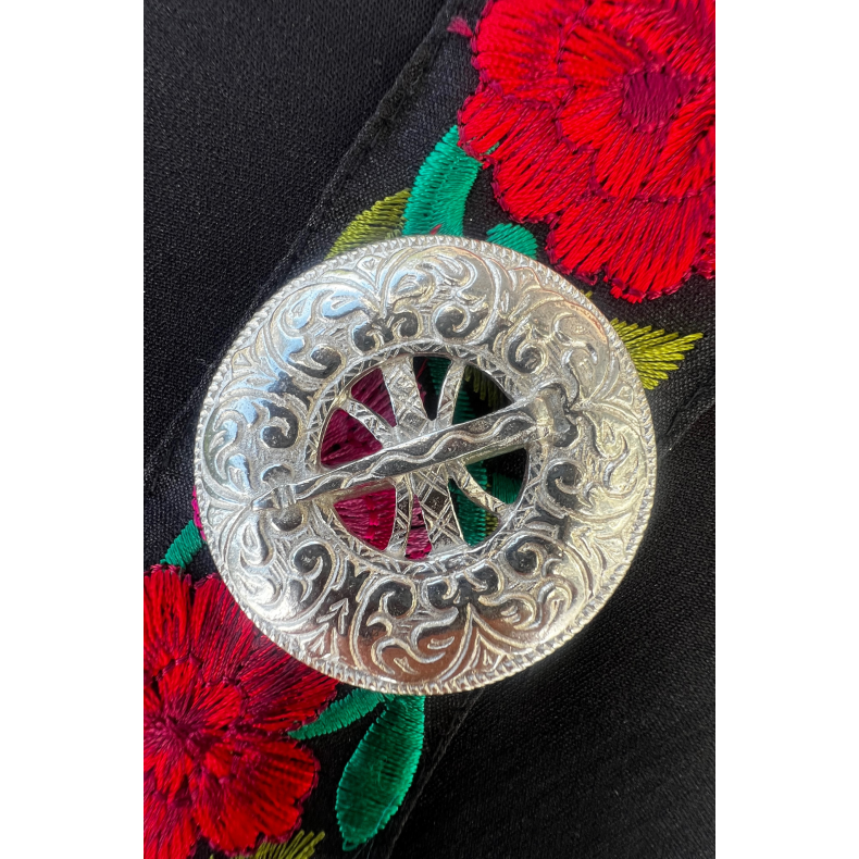 Brosje til bunad og festdrakt - Solveig - Blank