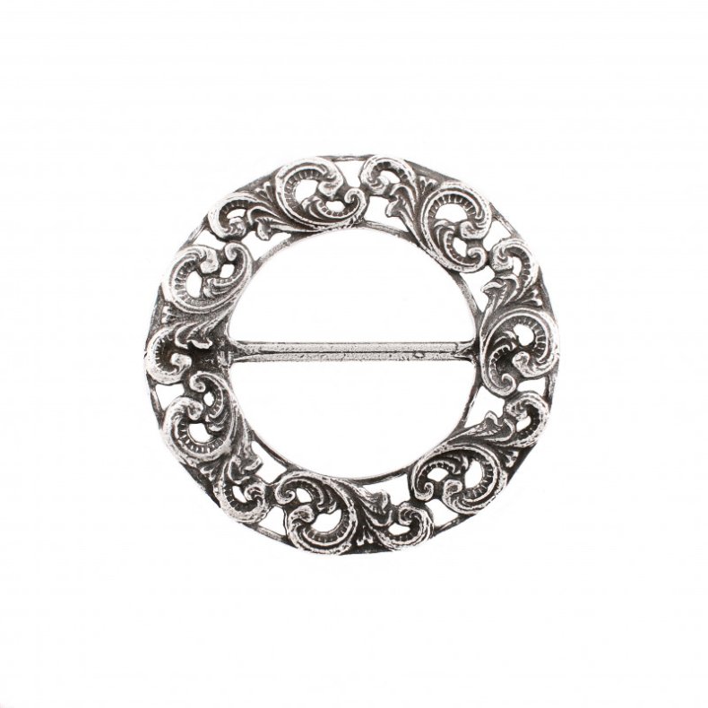 Beltespenne rund liten oksidert 54mm