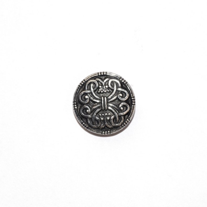 Saga Knapp  oksidert 21mm